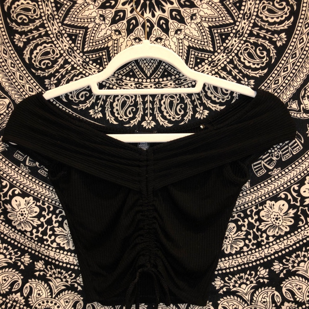 Fashion Nova over-the-shoulder drawstring top